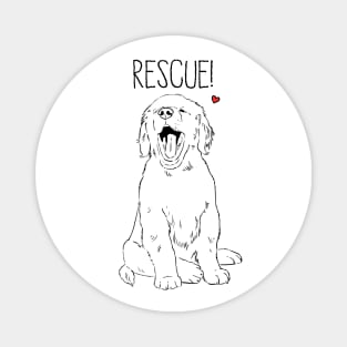 Rescue Dog, Adopt Don't Shop, Animal Rescue Magnet